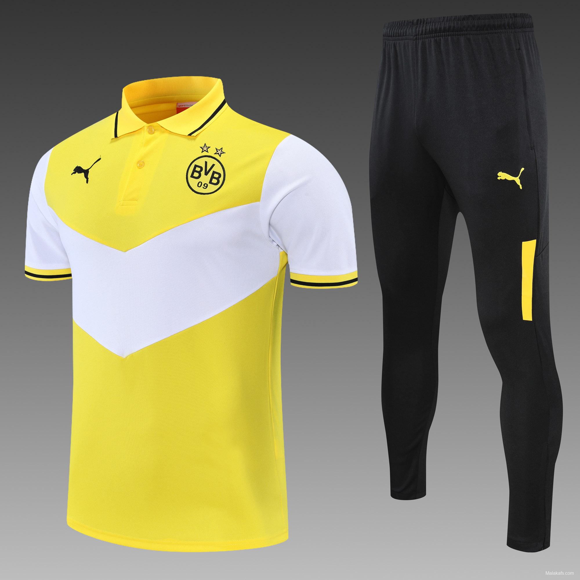 Borussia Dortmund POLO kit yellow and white (not supported to be sold separately)