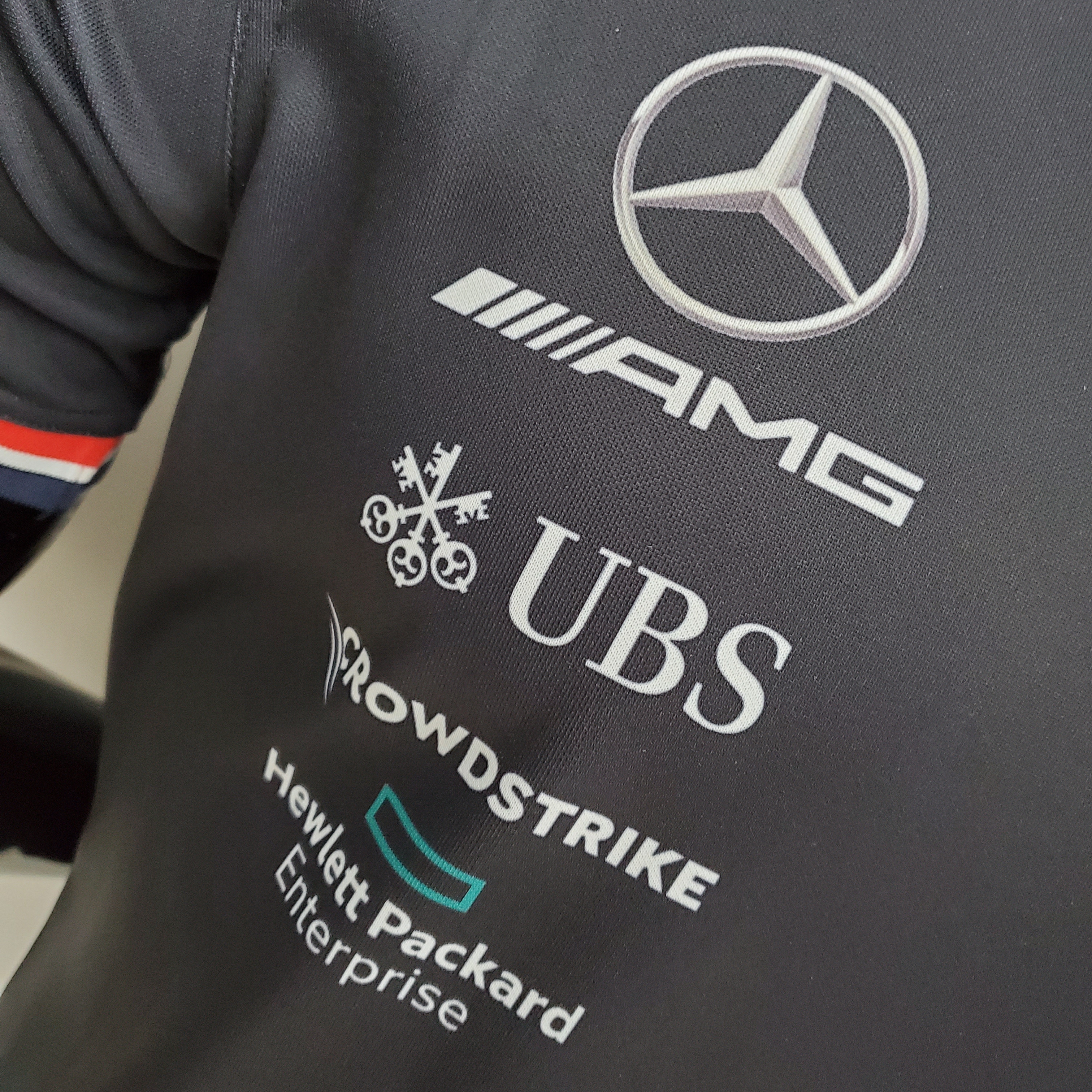 F1 Formula One 2022 Mercedes Black S-5XL