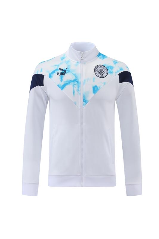 Manchester City 22/23 White Full Zipper Jacket Suit