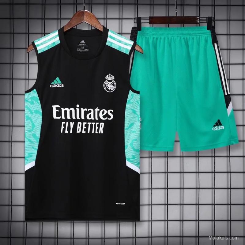 22/23 Real Madrid Pre-match Training Jersey Black Vest