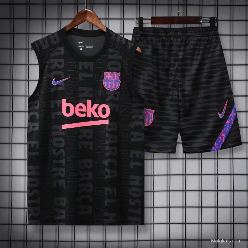 Barcelona 22/23 Pre-match Training Jersey Vest Black