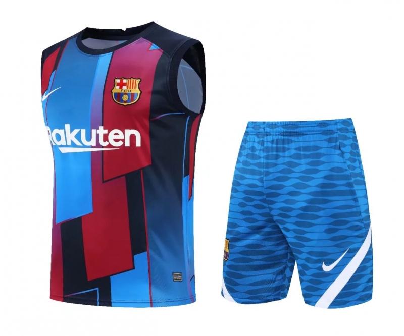 Barcelona 22/23 Pre-match Training Jersey Vest Red + Blue