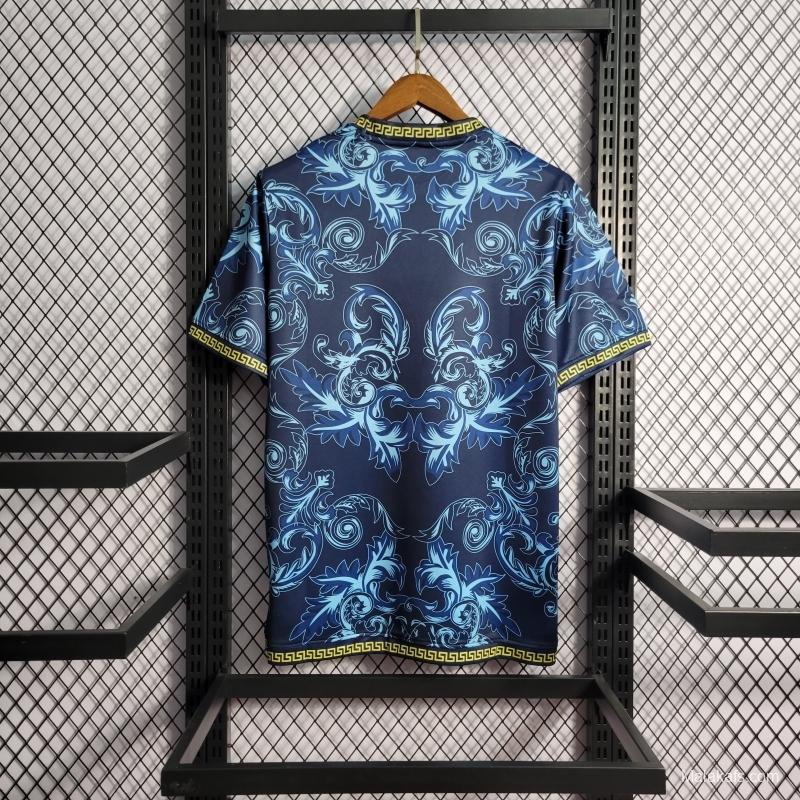 Italy 22/23 X Versace Edition Blue Jersey