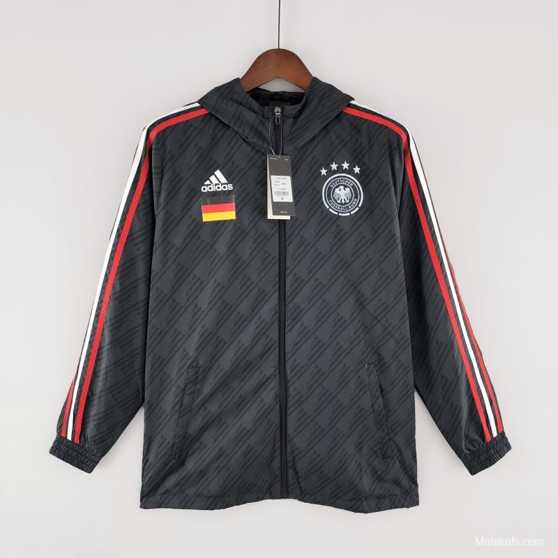 Germany 22/23 Windbreaker Black Red And White