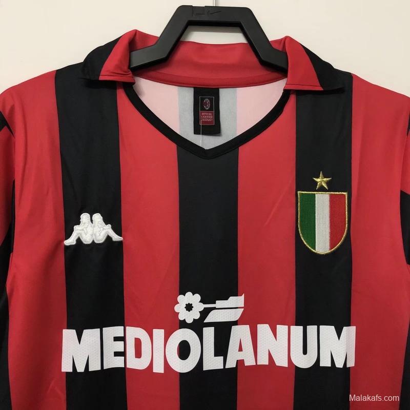 Retro 88/89AC Milan Home Soccer Jersey