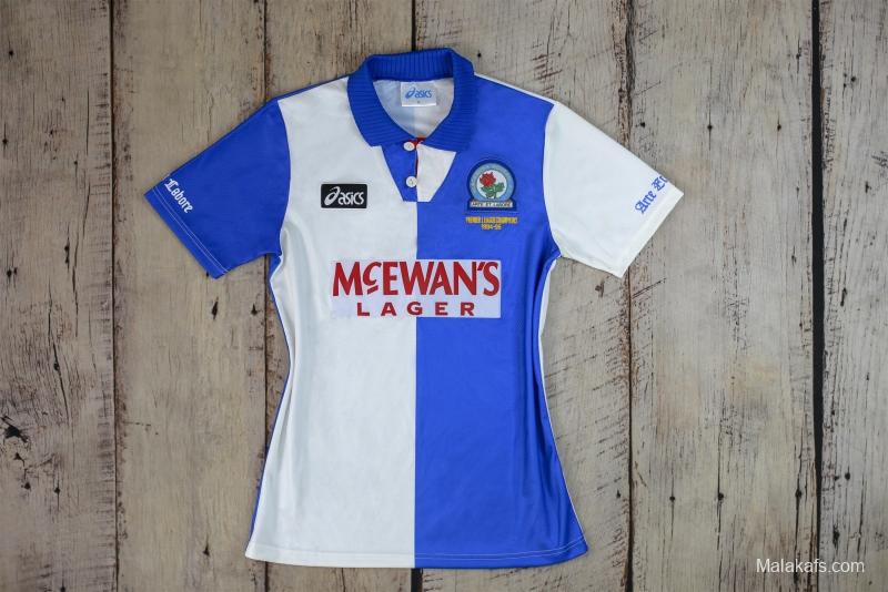 Retro 94/96 Blackburn Rovers Home Soccer Jersey