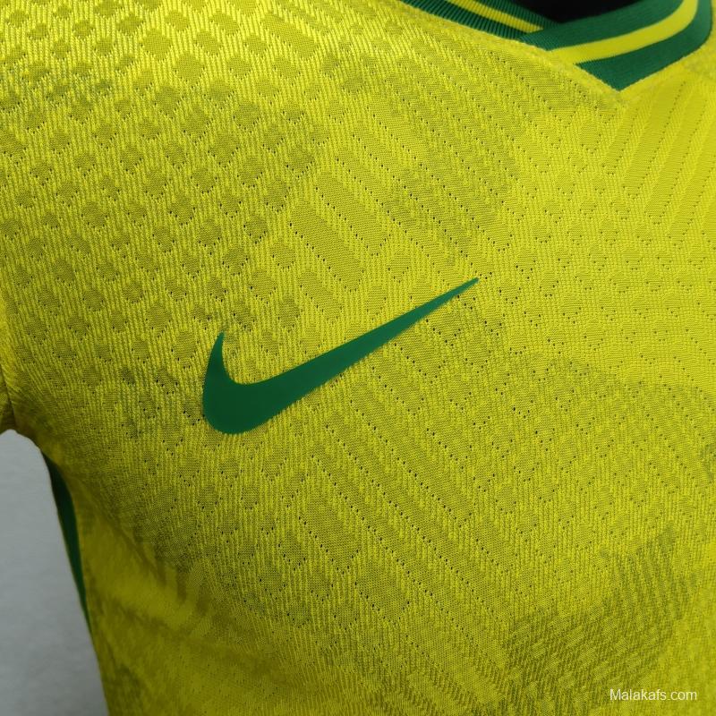 Brazil 2022 Jersey Player Version Yellow Special