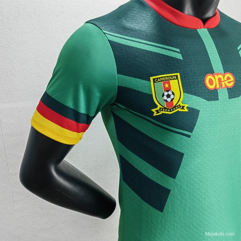 Cameroon 2022 Home Jersey Player Version Green