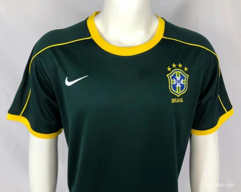 Brazil 1998 Retro Goalkeeper Jersey Green