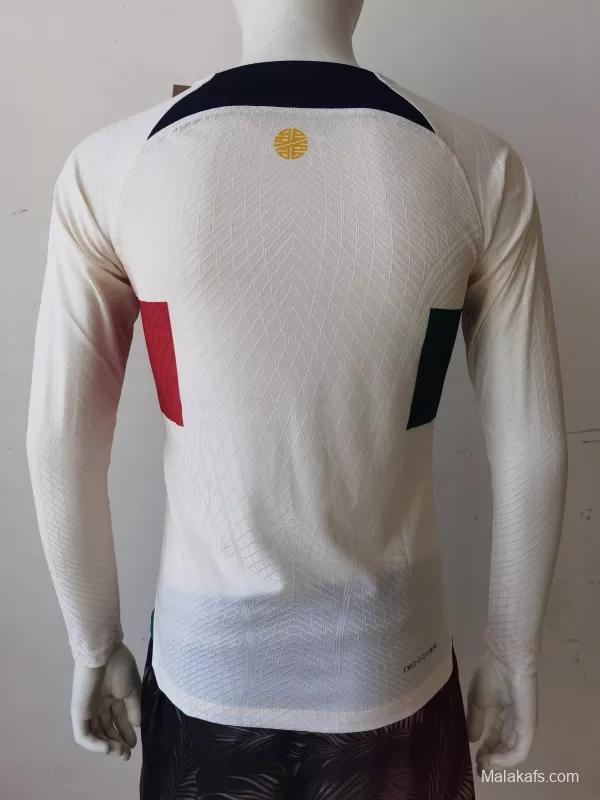 Portugal 2022 Away Long Sleeve Jersey Player Version