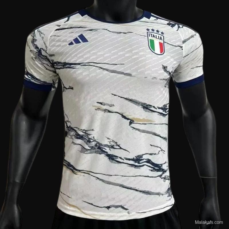 Player Version 2023 Italy Away White Jersey