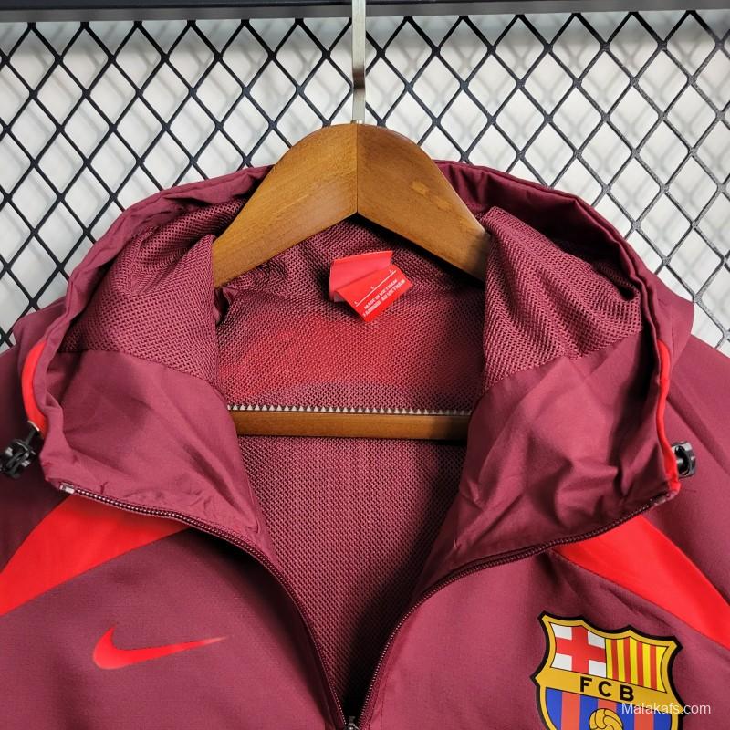 23-24 Barcelona Red Windbreaker