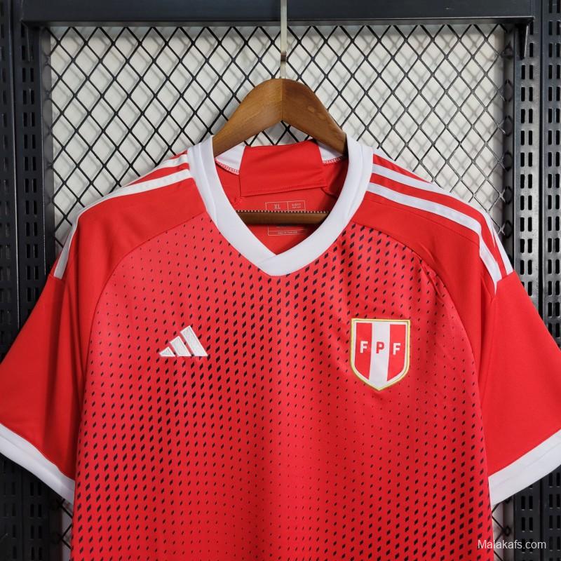 2023 Peru Away Red Jersey