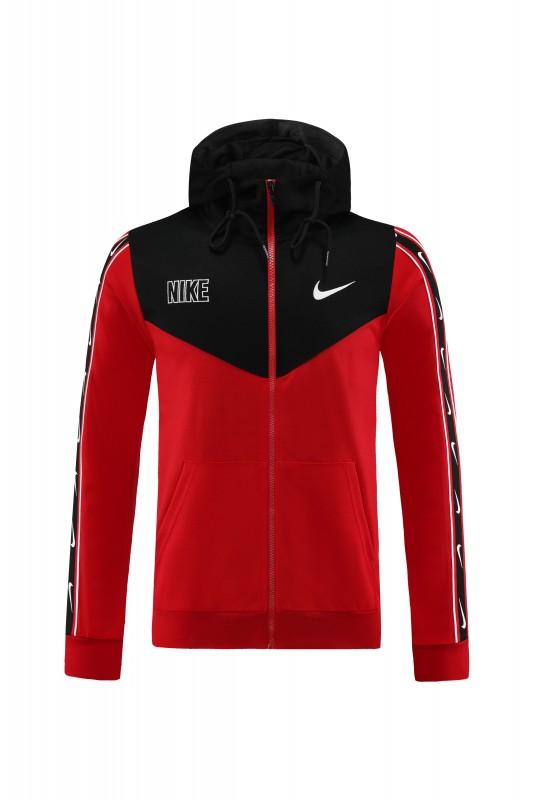 23/24 NIKE Black/Red Full Zipper Hooide Jacket+Pants