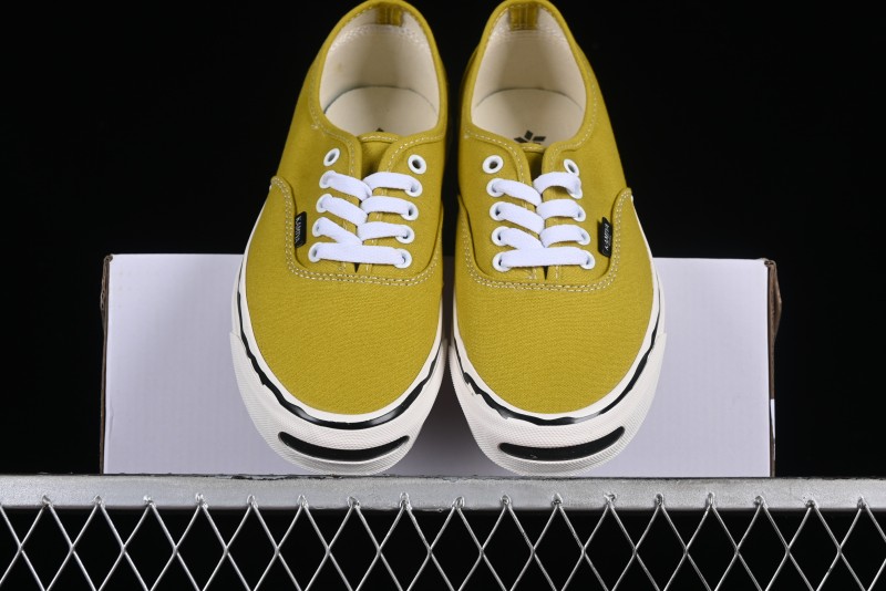 Kamiya Vulcanize Sneaker 23AW High-End Line Dissolved Yellow Canvas Shoes with Smiley Face Print Low-Top - M.C3