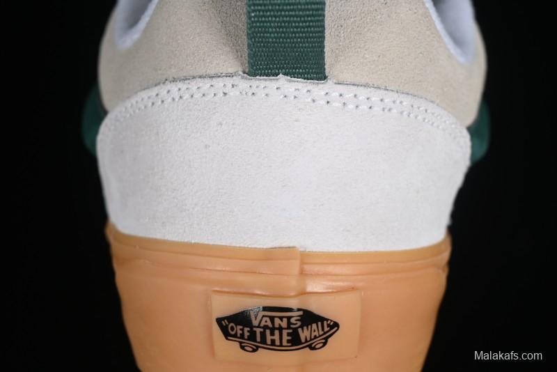 Vans Knu-Skool VR3 Lx Low-Top Retro Sneakers in Grey Green with Gum Sole - VN000CS0DWM