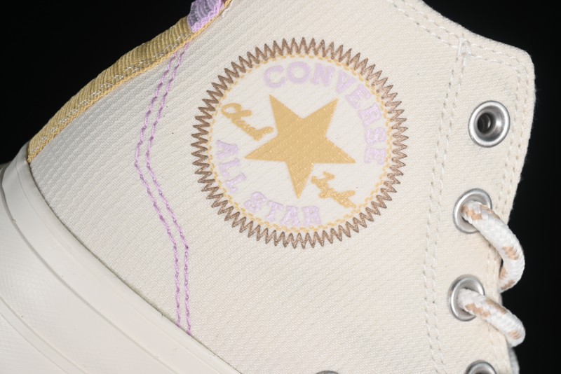 Converse Chuck All Star Lift Platform Utility White High Top Breathable Canvas Casual Shoes - A08767C