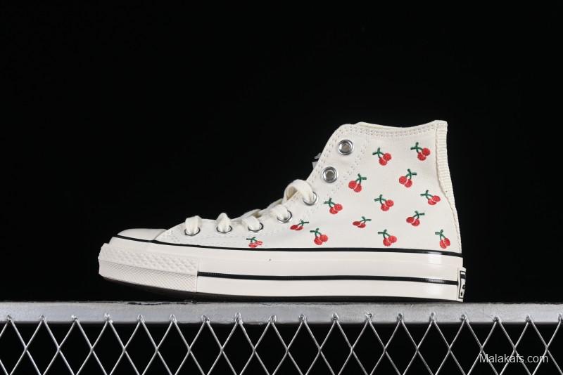 Converse Chuck 1970s Official Cherry Embroidery Canvas Sneakers - A08863C