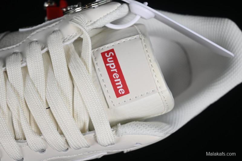 Supreme x Nike Air Force 1'07 Low Off-White Casual Skate Shoes with Zoom Air Cushion - HD1968-007