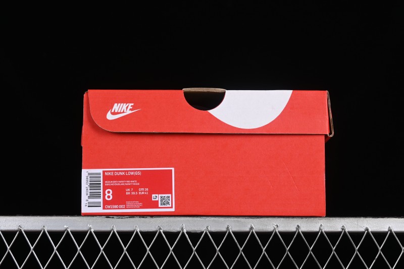 Nike SB Dunk Low Grey Red Colorway Low-Top Casual Skateboarding Shoes - CW1590-0002