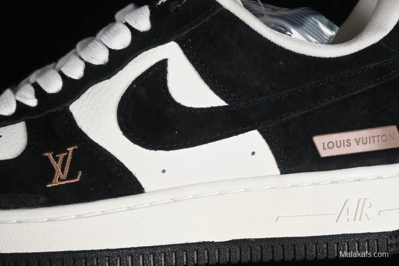 Nike Air Force 1 '07 Low LV Collaboration - Beige Black Pigskin Casual Sneakers - HD1968-010