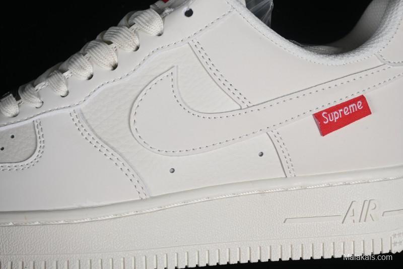 Supreme x Nike Air Force 1'07 Low Off-White Casual Skate Shoes with Zoom Air Cushion - HD1968-007
