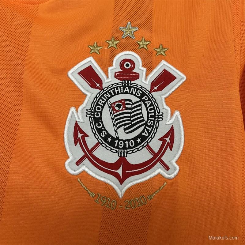 2010 Retro Corinthians Goalkeeper Orange Jersey