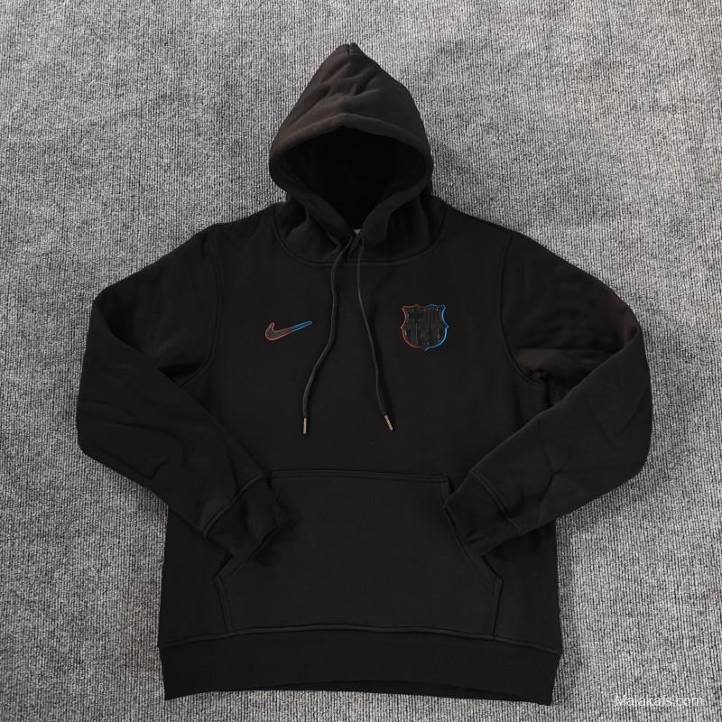 24/25 Barcelona Navy/Red/Black/Beige/Grey Hoodie WIth Black Badge