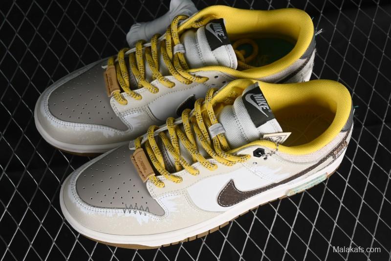 Nike Dunk Low Panda Prank Sail Era Sails Tan Brown SB Strap Low-Top Casual Skate Shoes - FV3629-371