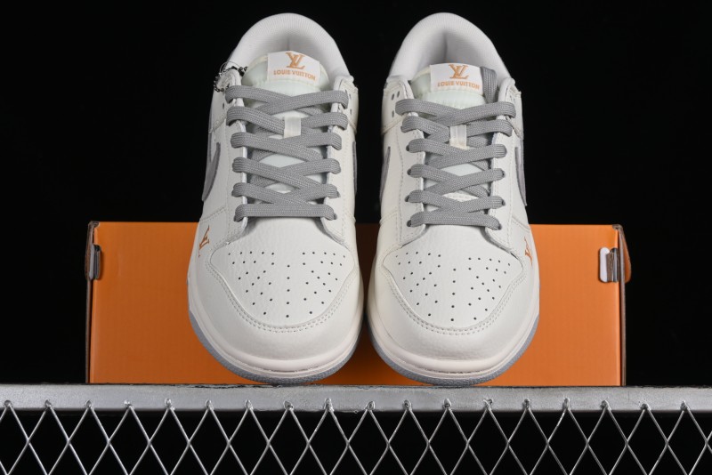 Nike SB Dunk Low LV Collaboration - Beige Grey Lamborghini Anniversary Custom Low-Top Casual Sneakers - FC1688-191
