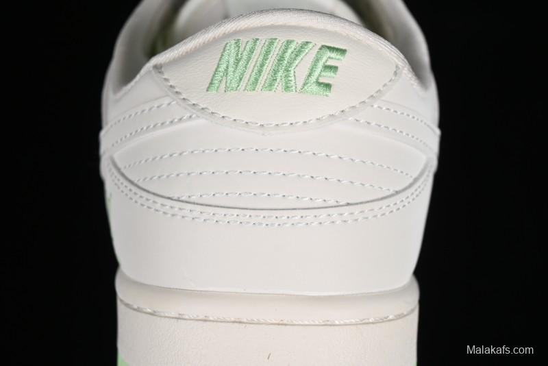 Nike SB Dunk Low LV Collaboration - Double Swoosh Fluorescent Green Anniversary High-End Custom Low-Top Casual Skate Shoes - XX2025-321