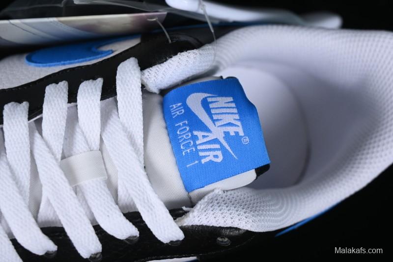 Nike Air Force 1 '07 Low White Black Blue Color Block Casual Sneakers - FN8008-001