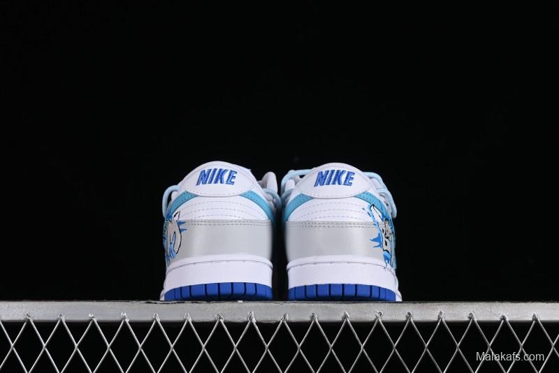 Nike Dunk Low Graffiti Deconstructed Style Casual Diary Gradient Splatter Letter SB Strap Low-Top Skate Shoes - DV0831-104