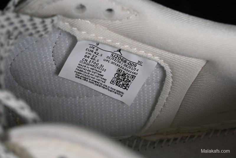 Nike Travis Scott x Fragment Design x Jordan Air Jordan 1 Low OG SP AJ1 LV Khaki Denim Casual Sneakers - SJ2068-009