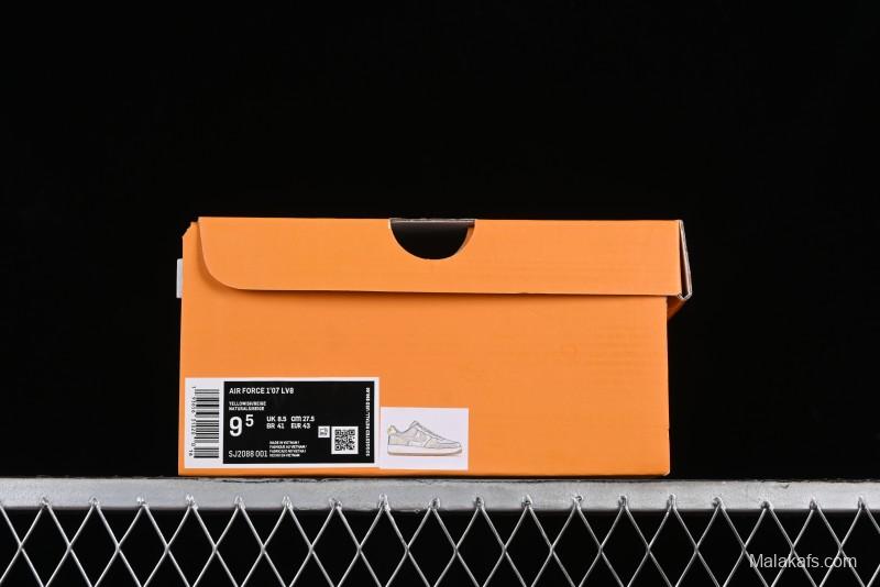 Nike Air Force 1 '07 Low V Collaboration - Khaki Mini Swoosh Low-Top Casual Sneakers - SJ2088-001