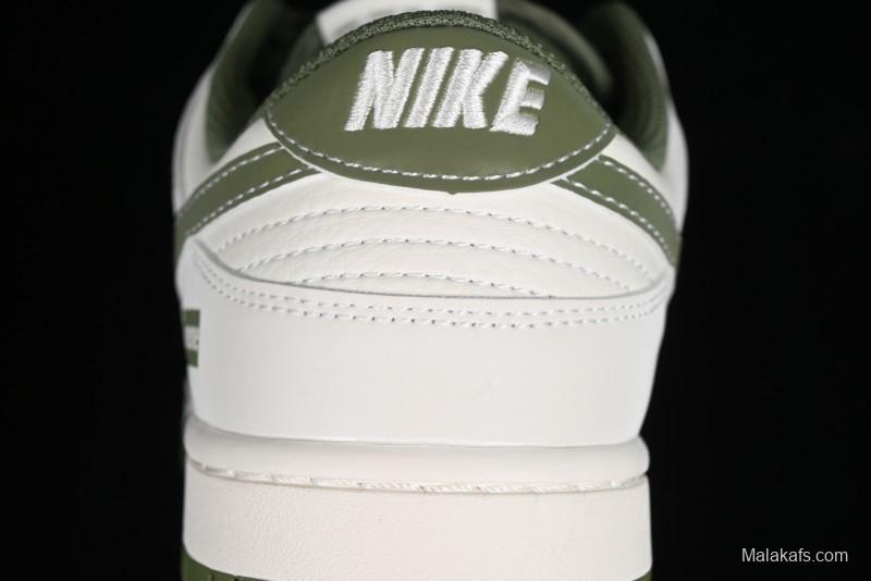 Nike SB Dunk Low Supreme Collaboration - Military Green Canvas Anniversary Custom Low-Top Casual Skate Shoes - BB6698-516
