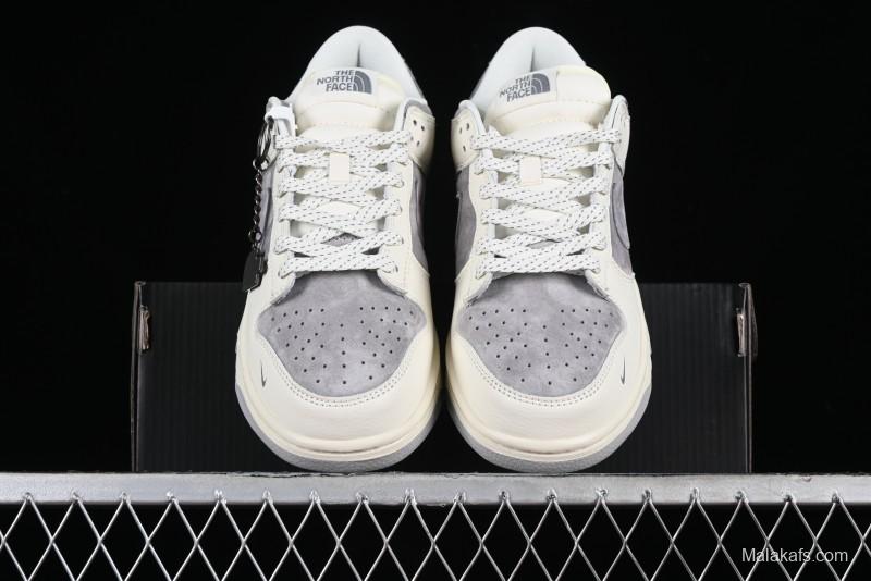 Nike SB Dunk Low The North Face Collaboration - Beige Suede Anniversary High-End Custom Low-Top Casual Skate Shoes - XD6188-020