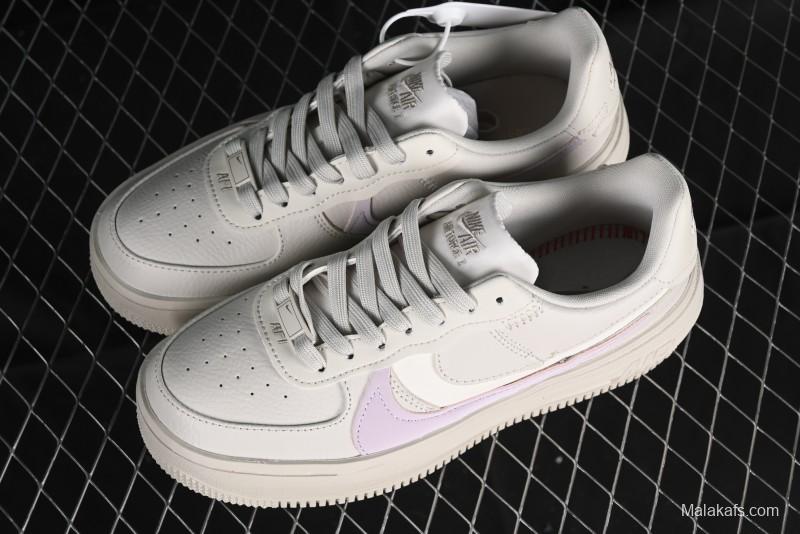 Nike Air Force 1 PLT AF ORM Triple White Low Top Casual Sneakers - DJ9946-108