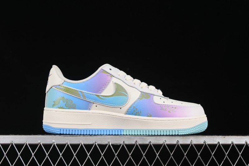 Nike Air Force 1 '07 Low Casual Sneakers "Crystal Dragon Palace" - DB3301-303