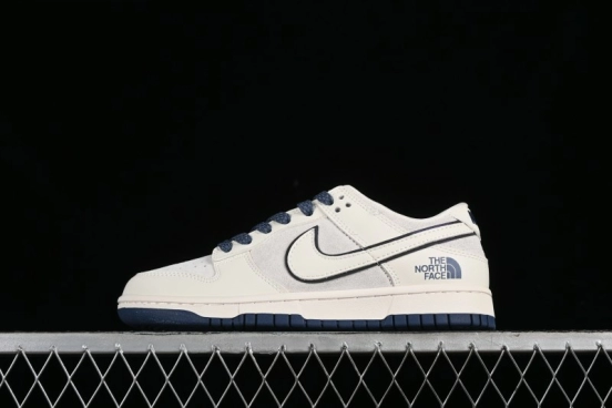 Nike SB Dunk Low The North Face Collaboration - Deep Blue Pig Anniversary High-End Custom Low-Top Casual Skate Shoes - XX2025-325