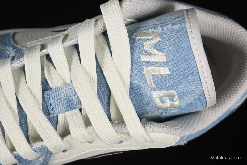 Nike Air Jordan 1 Low MLB Collaboration Retro Blue Denim Custom Basketball Shoes - DC2024-027