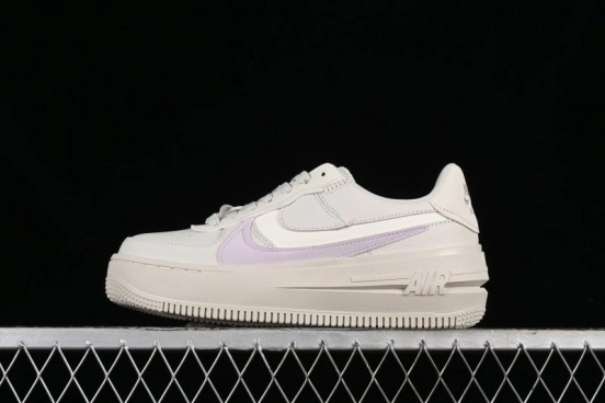 Nike Air Force 1 PLT AF ORM Triple White Low Top Casual Sneakers - DJ9946-108