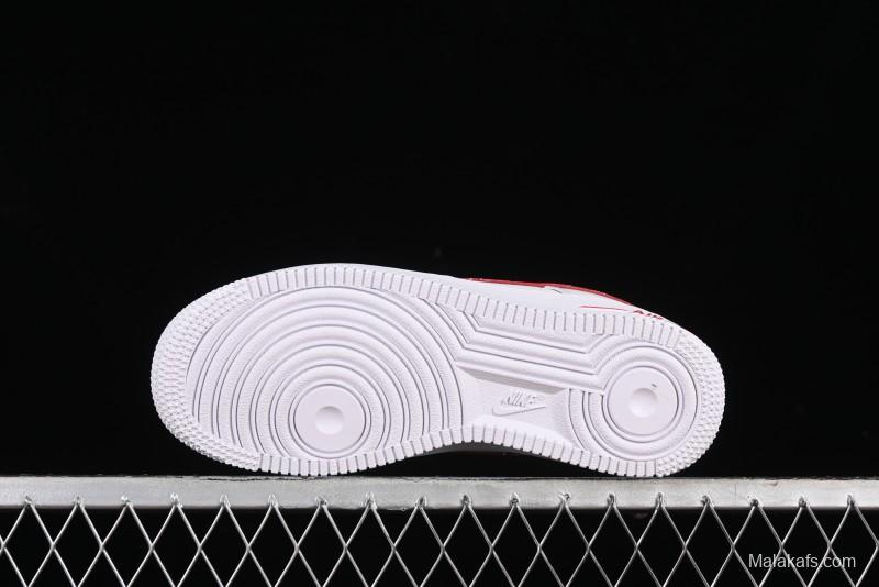 Supreme x Nike Air Force 1 '07 Low Casual Sneakers with Full-Length Air Solo Cushion - CU9225-010
