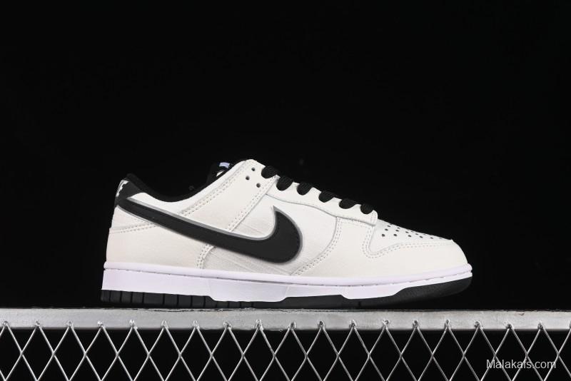 Nike SB Dunk Low Violent Bear Collaboration - Woven Black Swoosh Anniversary Custom Low-Top Casual Skate Shoes - KK1888-005