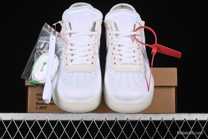 Nike Off White x Air Force 1 Low OW Transparent White Sneakers - AO4606-100