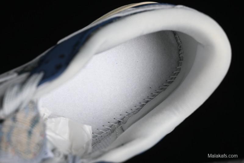 Nike SB Dunk Low CLOT Collaboration - Gray Blue Knit Anniversary Custom Low-Top Casual Skate Shoes - JH8310-950