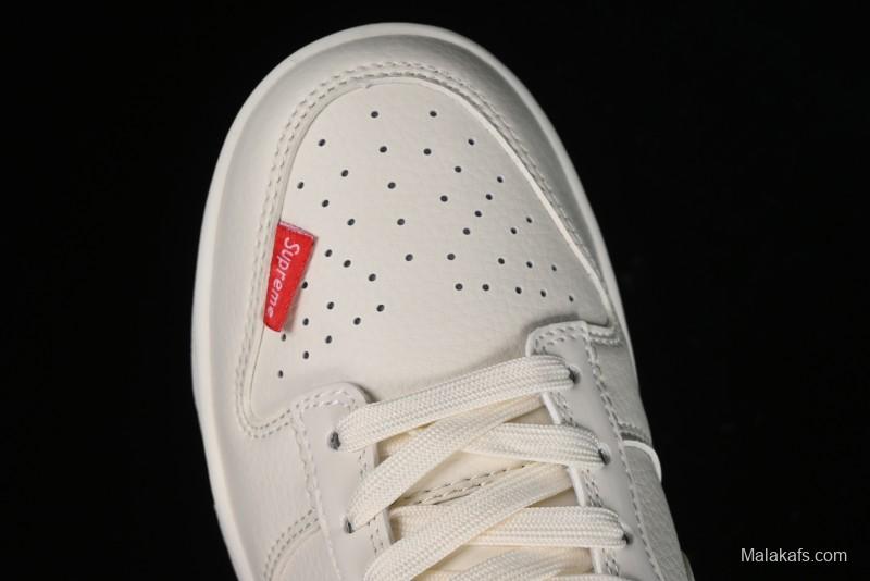 Nike SB Dunk Low Supreme Collaboration - Off-White Swoosh Anniversary High-End Custom Low-Top Casual Skate Shoes - SJ2068-267