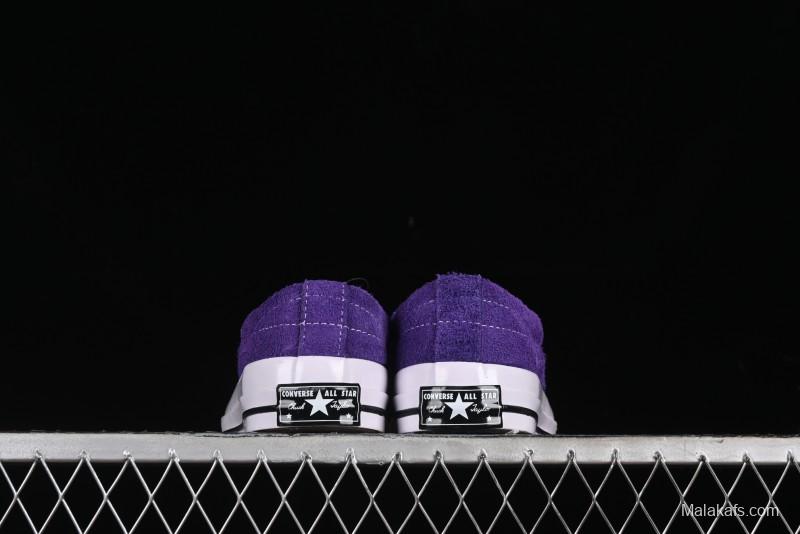 Converse One Star Retro Low-Top Skate Shoes in Purple Suede - 171586C