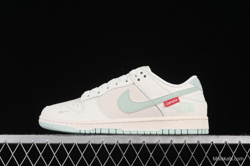 Nike SB Dunk Low The North Face Supreme Collaboration - Bamboo Green Anniversary Custom Low-Top Casual Skate Shoes - XX2025-658