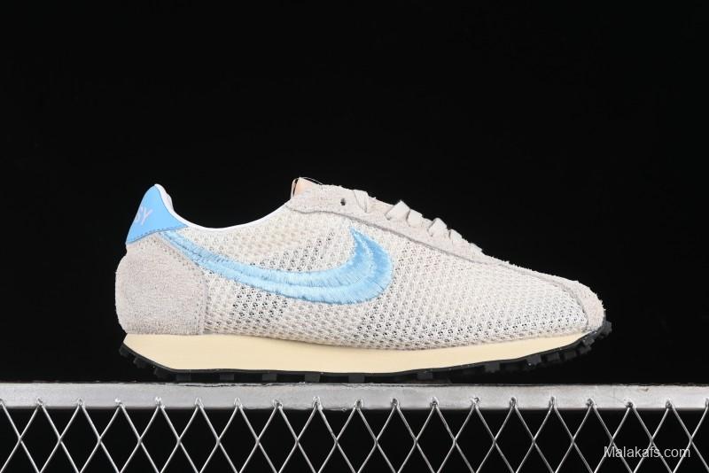 Nike Stussy Roshe Run LD-1000 Comfortable Versatile Non-Slip Durable Waffle Low-Top Casual Running Shoes - FQ5369-001